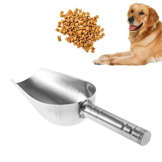 Alimentador de Aço Inoxidável Colher para Comida de Cachorro