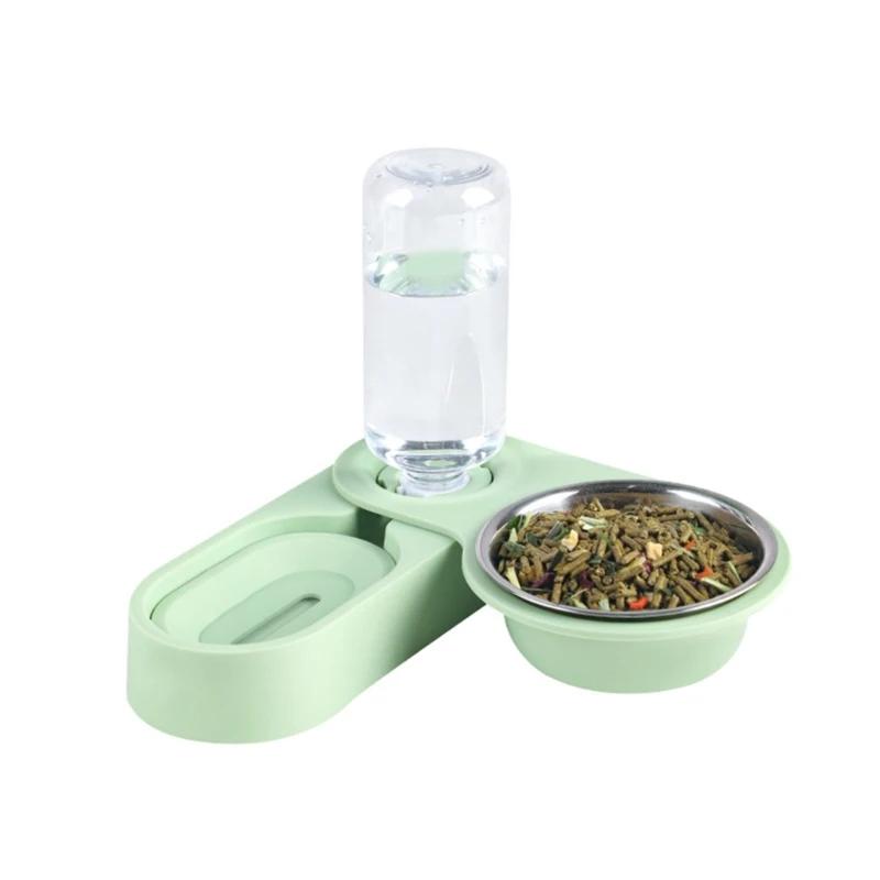 Alimentadores automáticos para animais estimação, dispensador água 18 onças, tigela comida, fontes água por para - Image 1