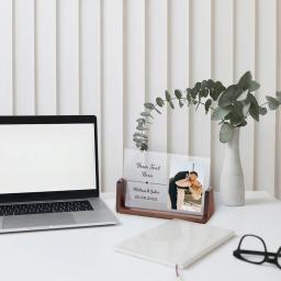 Porta-retrato personalizado com personalizado seu texto para casais, noivado e casamento, quadro de lembrança para a noiva eo noivo, presentes personalizados para ele - Image 4