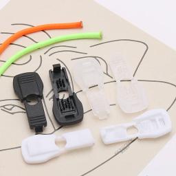 Nylon Corda Cauda Clip com Zíper Elástico, Cadarço Vestuário, Buckle Head, Saco De Corda De Algodão, Plástico Colorido, DIY Acessórios, 10Pcs - Image 2