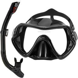 Profissional Snorkel Máscara De Mergulho E Snorkels Óculos Óculos De Mergulho Natação Respiração Tubo Set Snorkel Máscara Equipamentos De Natação - Image 6