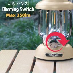 Lanterna de acampamento portátil retrô, lâmpada de acampamento ao ar livre querosene vintage, luz de tenda para caminhadas, escalada, quintal, 6000mAh - Image 4