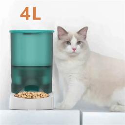 Alimentador automático para animais de estimação, controle por aplicativo, temporização, 4l, tigelas eletrônicas para animais de estimação, dispensador de comida para cães, botão de alimentação, gatos, alimentador para animais de estimação, wi-fi - Image 2