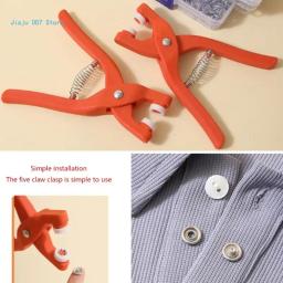 Conjunto alicates ilhó para trabalho pesado com ilhós prata, ferramentas multifuncional, alicate perfuração - Image 5