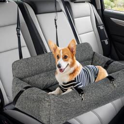 Assento dobrável para animais de estimação, Transportadora para gatos e cães, Assento de reforço macio, Segurança para cachorro, Acessórios para viagem de carro, Transporte para cães pequenos - Image 1