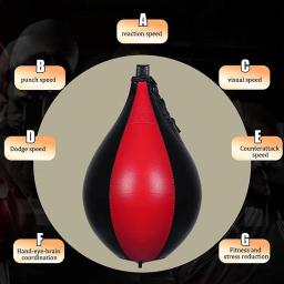Couro Boxing Punching Ball, Treinamento Hangings, Speedball giratório, Exercício Fitness Bolas, Home Sports Gym, Speed Bag Bounce - Image 5