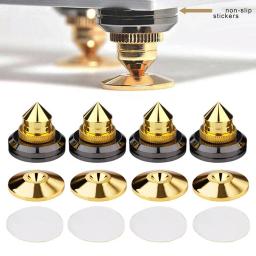 Golden Speaker Spikes com pregos, CD Amplificador De Áudio, Turntable, Suporte De Isolamento, Caixa De Altifalante, Pregos Cone, 4 conjuntos - Image 6