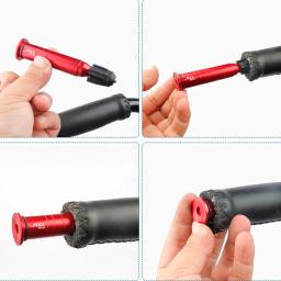 Kit de reparo rápido de pneus sem câmara de ar, mtb, bicicleta de estrada, mountain bike, selante de perfuração, tira de borracha, ferramenta de broca, alça, extremidade da barra escondida - Image 6