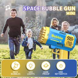 40 buracos máquina de bolha elétrica portátil espaço automático luz bolha arma crianças brinquedos batalha ao ar livre sem bolha água - Image 6