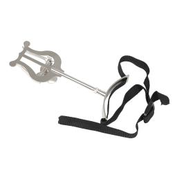 Portátil Silver Metal Tenor Horn Music Stand, Marching Music Bracket, Iron Fixer, acessórios para instrumentos de sopro - Image 2