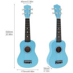 Soprano Basswood Ukelele Profissional, Cor Pura, 4 Cordas, Tom Puro, Instrumento Musical para Iniciantes, Performance, 21 Polegadas - Image 2