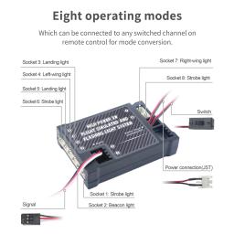 Sistema de luz intermitente simulado de voo G.T.POWER, luz LED para avião RC, aeronave de asa fixa, alta potência, 3W - Image 5