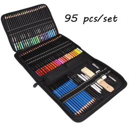 95/144 pçs lápis de cor esboço conjunto lápis de desenho conjunto de ferramentas de arte kit aquarela óleo metálico lápis para o artista arte suprimentos - Image 6