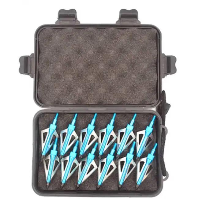 Tiro com arco 3 lâminas substituíveis seta broadheads, besta, caça de arco longo, acessórios de tiro ao alvo, 12 peças - Image 1