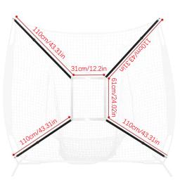 Baseball portátil Backstop Net, Rede De Prática De Beisebol, Bater Pitching, Rede De Treinamento De Rebatidas, acessórios de beisebol - Image 6