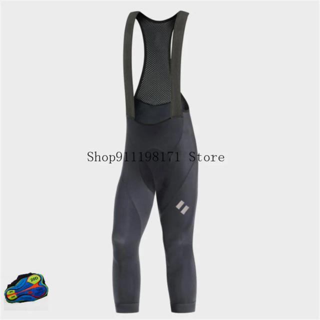 Calças Térmicas Masculinas para Ciclismo com Almofada de Gel 20D, Estilo Bib, Inverno, Comprimento 3/4