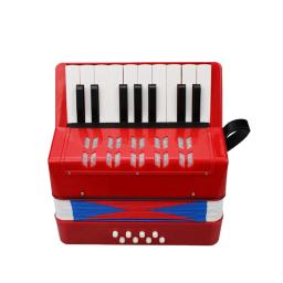 Mini acordeão infantil, 17 teclas, 8 graves, pequeno acordeão, instrumento musical educativo para iniciantes, presente de aniversário de estudante - Image 2