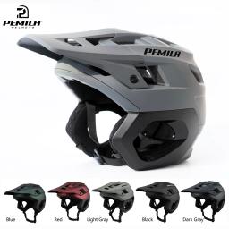 PEMILA-Capacete de Bicicleta Proteção Orelha Integrado, Meia Capacete Mountain Bike, Armadura BMX, Matt Color, Off Road, Corrida, Novo, 3/4 - Image 1