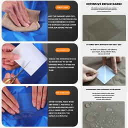 Fita impermeável transparente forte, adequado para natação anel, barraca, tubulação de água, reparação da bacia, alta resistência, dureza, preto - Image 4