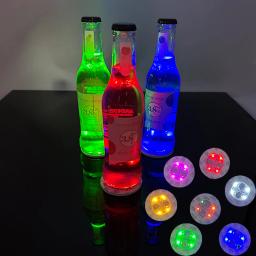 LED Light Up Coasters Adesivo, Atmosfera Adereços, Garrafa de vinho Adesivos Luzes, Boate Light, Festa da Cerveja, Glow Glass Coaster - Image 4