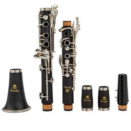 Clarinete de rowtter caindo tune b 17 chave sib klarnet/abs material do corpo clarinete - Image 1