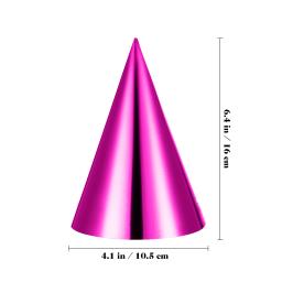 12pçs chapéu de festa infantil, chapéu para crianças, papel metálico, cone, decorações coloridas, folha de alumínio - Image 6