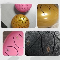 Aço Tongue Drum com Mallet, Handpan Drum, Finger Picks, Percussão para Meditação, Yoga, 11 Notas, 6 Polegada - Image 4