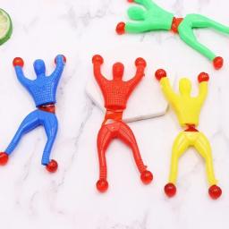 5-50 pçs/set 9cm brinquedo pegajoso janela homem com mão pegajosa 3 brinquedos cor e anos sobre plástico pés adequados para crianças - Image 5