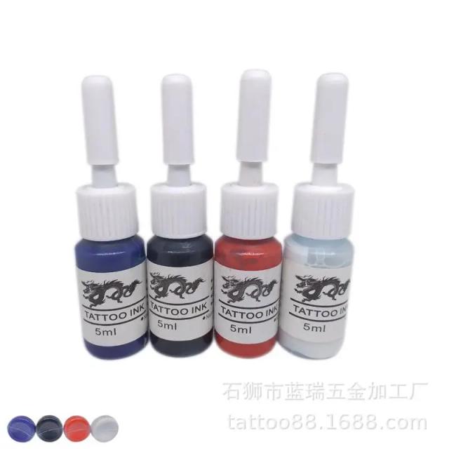 Conjunto Completo de Tinta para Tatuagem Multi Cores com Pigmentos e Ferramentas de Beleza em Garrafa, Ideal para Arte Corporal em Atacado - 5ml