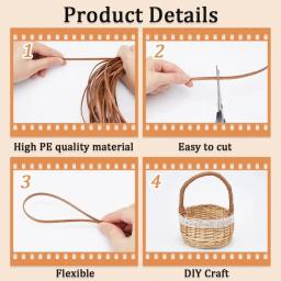 Kit de reparo tecido Rattan, Material de tecelagem, Cesta Plana Plástica, Reed De Tecelagem De Vime, Móveis De Malha, 5mm x 30m - Image 6