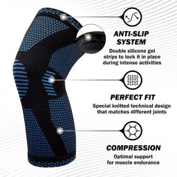 2 pçs luvas de compressão esportiva joelheiras elástico náilon fitness running basquete voleibol suporte ao joelho cintas para mulheres masculinas - Image 2