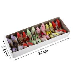 Simulação Mini Penas De Espuma De Pássaros, Artesanato Livre De Poluição, Ornamento DIY, Decoração De Jardim De Casa, Presente, 10x6cm, 24 Unidades - Image 2