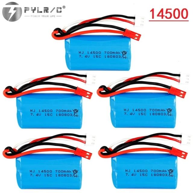 Bateria Recarregável LIPO 7.4V 700mAh para Barco RC Lancha Rápida Syma F1 FX059 Aeronave 2s