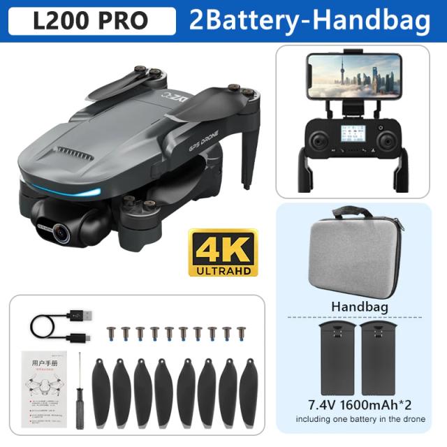 L200 PRO MAX Drone 4K Profissional Gimbal 2 Eixos 360° Obstacle Avoidance GPS 5G WIFI FPV Quadcopter