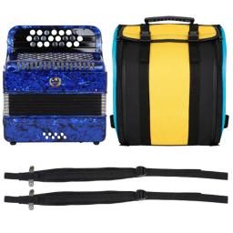 Profissional 8 Baixo Acordeão com Strap Bag, Mão Piano, Instrumento Teclado, Musical Presente, Banda Musical, 22 Teclas - Image 6