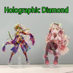 Anime figura claro personalizado acrílico suporte modelo placa transparente impressão holográfica mesa decoração sinal chaveiro presentes de aniversário animal de estimação - Image 5