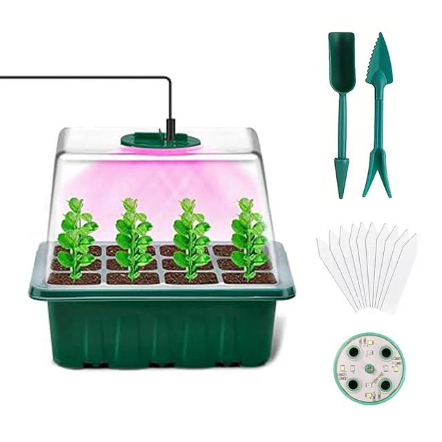 Bandeja de Germinação de Sementes com Luzes de Cultivo 1 Kit