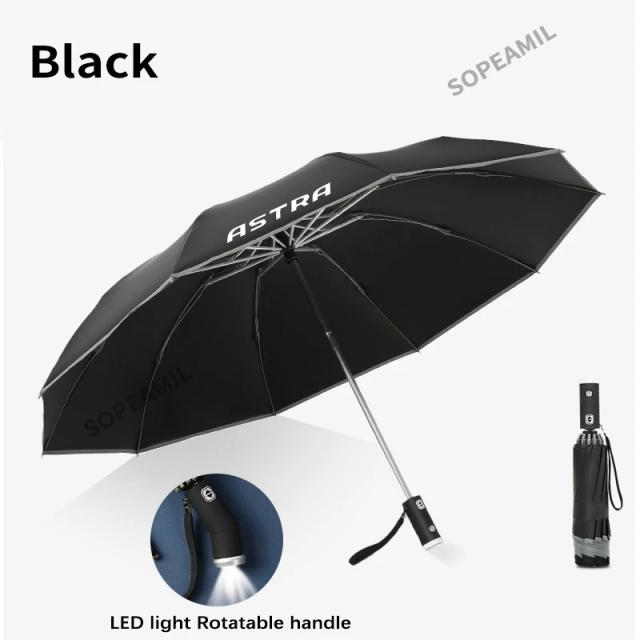 Guarda-Chuva Dobrável Automático com Proteção Solar e Acessórios Reflectivos para Opel Astra, Corsa, Insignia, Grandland e Mokka