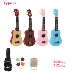 Ukulele soprano de 21 polegadas para iniciantes Hawaii guitarra de quatro cordas + corda + instrumento musical de picareta - Image 2