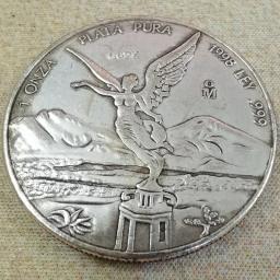 Copiar Moedas Banhado a Prata, México 1, Onza Libertad, 1998 - Image 2