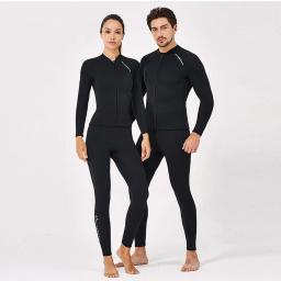 Terno de mergulho neopreno para homens e mulheres, jaqueta wetsuit, surf snorkeling, pesca submarina, pesca submarina, equipamento de kitesurf, 2mm, 3mm - Image 5