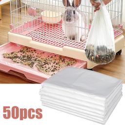 Tapete De Fraldas De Plástico Descartável Para Animais Pequenos, Filme Universal De Banheiro, Rabbit Cage Liner, Coelho Mat, Substituição, 4 Tamanhos, 50Pcs - Image 1