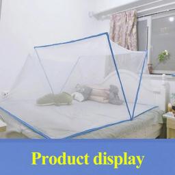 Mosquiteiro Dobrável Cama de Bebê Rede Mosquiteira Dobrável para Crianças Sem Instalação Inferior Rede Mosquiteira Dobrável - Image 4
