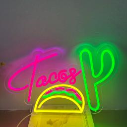 LED Neon Food Sign Taco, Neon Sign Taco, Mexicano - Image 5