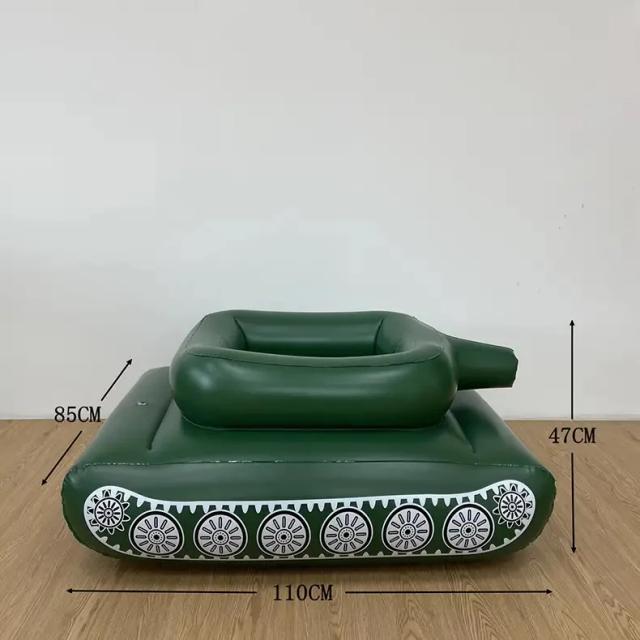 Tanque de Água Inflável para Crianças com Linha Flutuante e Assento - 110x85x47cm