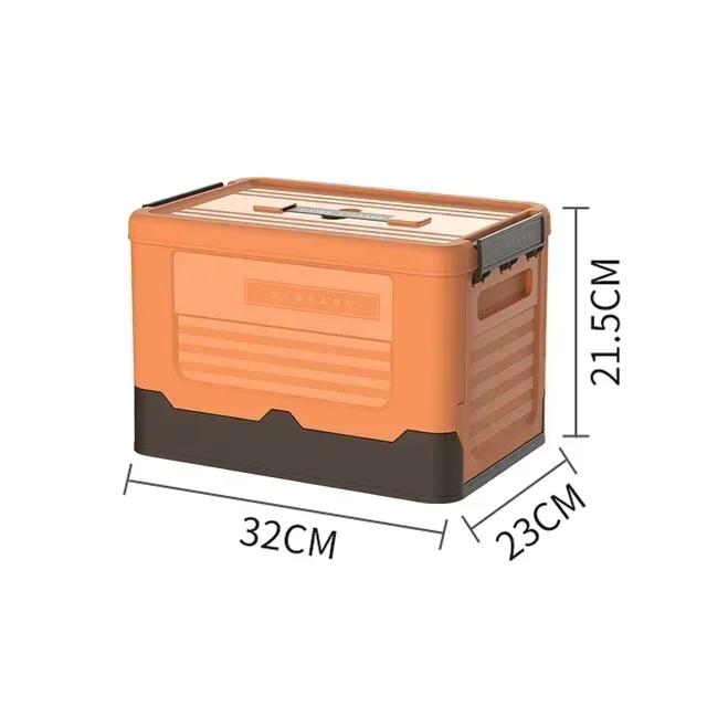 Caixa de Armazenamento Plástica Dobrável de Grande Capacidade para Roupas, Petiscos, Livros e Sapatos - Ideal para Casa e Carro