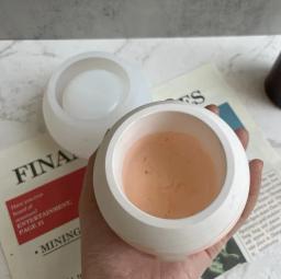 Grande tamanho redondo gesso flor pote, molde de silicone, DIY concreto gesso flor suculenta pote, casa jardinagem plantador fazendo - Image 3