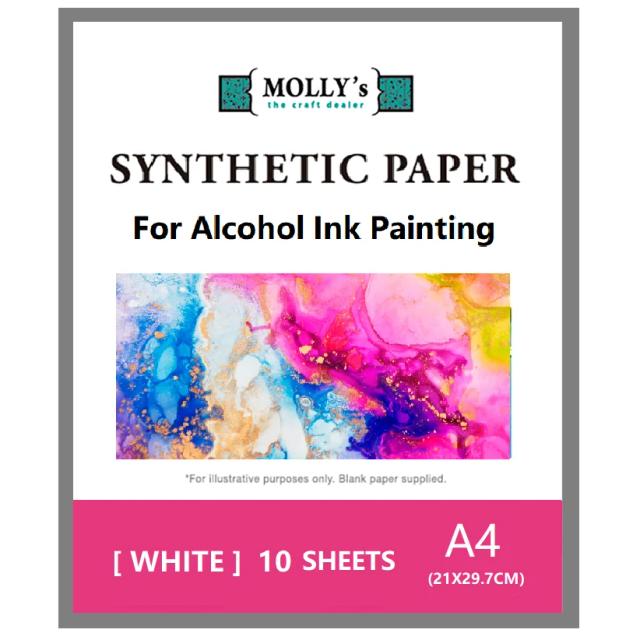 Papel Sintético Yupo-White A4 para Pintura, Desenho e Artesanato DIY