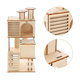 Escada De Madeira Com Plataforma Para Pequenos Animais De Estimação, Premium Hamster House, Pet Exercise, Fun and Safe - Image 3