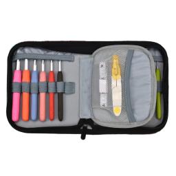 Saco de armazenamento bonito Crochet Hook, Knitting Kit Organizer Case, Costura, Crochet, Tesoura, DIY Tools Pouch - Image 4